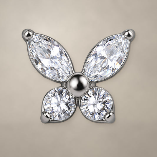 Butterfly internally threaded end in titanium