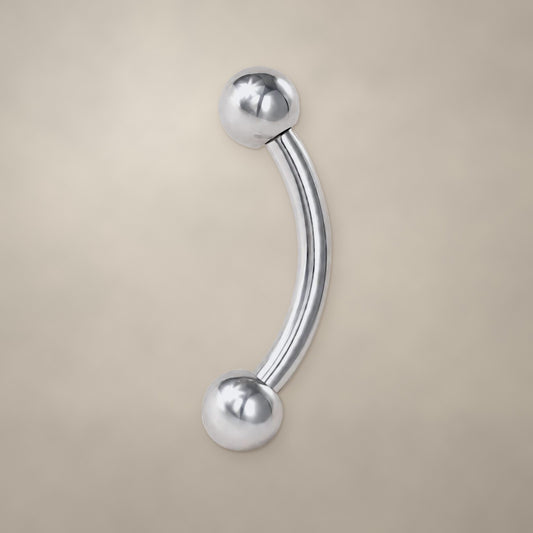 Classic curved titanium barbell