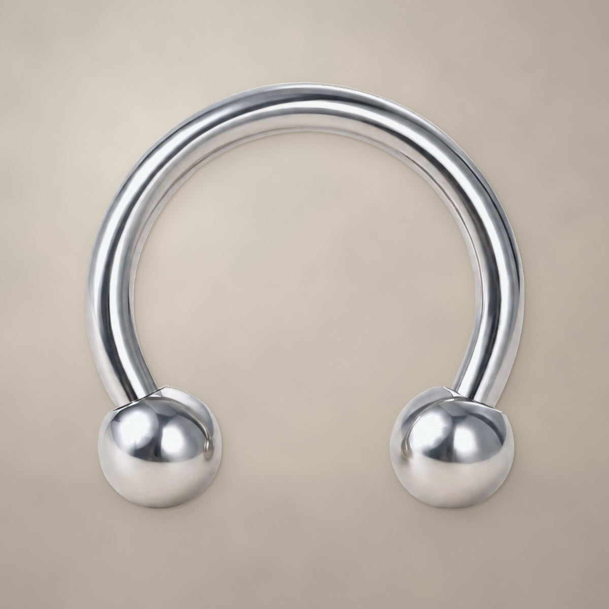 Classic circular titanium barbell