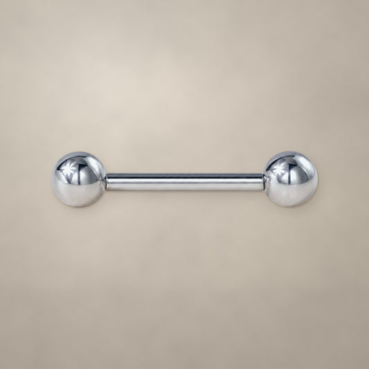 Classic straight titanium barbell