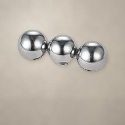 Three-bead line internally threaded end in titanium